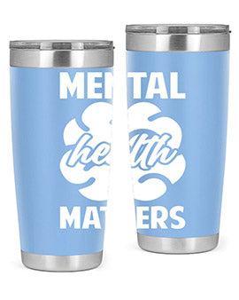 Alzheimer's Awareness 20oz Tumbler featuring double wall vacuum stainless steel design with a vibrant print promoting Alzheimer's awareness.