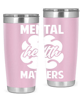 Alzheimer's Awareness 20oz Tumbler featuring double wall vacuum stainless steel design with a vibrant print promoting Alzheimer's awareness.