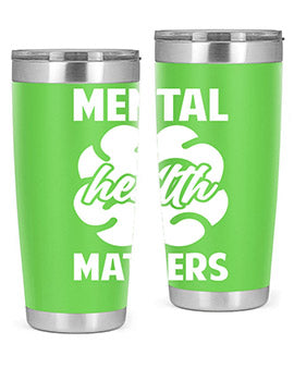 Alzheimer's Awareness 20oz Tumbler featuring double wall vacuum stainless steel design with a vibrant print promoting Alzheimer's awareness.