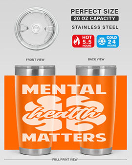 Alzheimer's Awareness 20oz Tumbler featuring double wall vacuum stainless steel design with a vibrant print promoting Alzheimer's awareness.