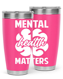 Alzheimer's Awareness 20oz Tumbler featuring double wall vacuum stainless steel design with a vibrant print promoting Alzheimer's awareness.
