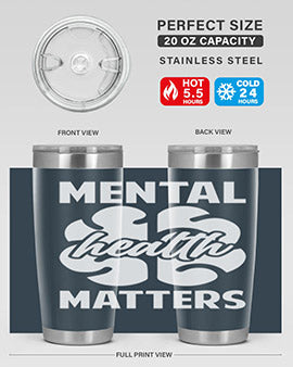 Alzheimer's Awareness 20oz Tumbler featuring double wall vacuum stainless steel design with a vibrant print promoting Alzheimer's awareness.