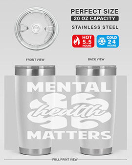 Alzheimer's Awareness 20oz Tumbler featuring double wall vacuum stainless steel design with a vibrant print promoting Alzheimer's awareness.