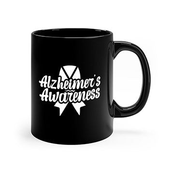 Alzheimer's Awareness 124# Mug with colorful handle and glossy finish, available in multiple colors and sizes.