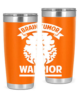 Alzheimer's Awareness 20oz tumbler featuring double wall vacuum stainless steel design with a drink-thru lid, showcasing a vibrant awareness print.