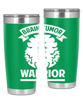 Alzheimer's Awareness 20oz tumbler featuring double wall vacuum stainless steel design with a drink-thru lid, showcasing a vibrant awareness print.