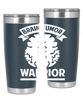 Alzheimer's Awareness 20oz tumbler featuring double wall vacuum stainless steel design with a drink-thru lid, showcasing a vibrant awareness print.