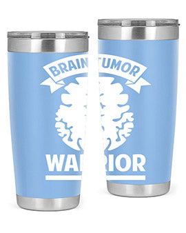 Alzheimer's Awareness 20oz tumbler featuring double wall vacuum stainless steel design with a drink-thru lid, showcasing a vibrant awareness print.