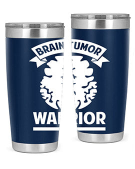 Alzheimer's Awareness 20oz tumbler featuring double wall vacuum stainless steel design with a drink-thru lid, showcasing a vibrant awareness print.