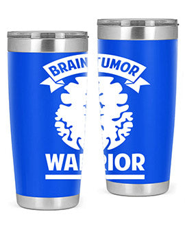 Alzheimer's Awareness 20oz tumbler featuring double wall vacuum stainless steel design with a drink-thru lid, showcasing a vibrant awareness print.