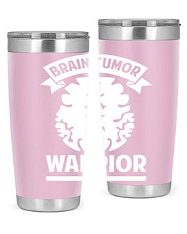 Alzheimer's Awareness 20oz tumbler featuring double wall vacuum stainless steel design with a drink-thru lid, showcasing a vibrant awareness print.