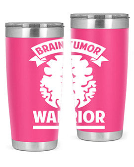 Alzheimer's Awareness 20oz tumbler featuring double wall vacuum stainless steel design with a drink-thru lid, showcasing a vibrant awareness print.