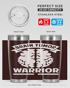 Alzheimer's Awareness 20oz tumbler featuring double wall vacuum stainless steel design with a drink-thru lid, showcasing a vibrant awareness print.