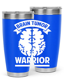 Alzheimer's Awareness 20oz tumbler featuring double wall vacuum stainless steel design with a drink-thru lid, showcasing a vibrant awareness print.