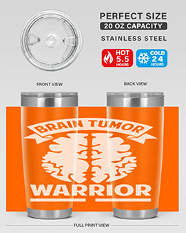 Alzheimer's Awareness 20oz tumbler featuring double wall vacuum stainless steel design with a drink-thru lid, showcasing a vibrant awareness print.