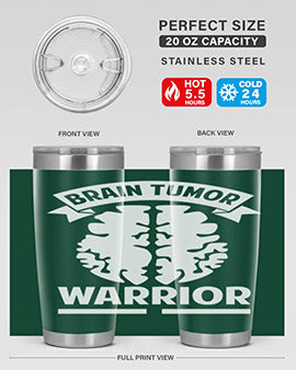 Alzheimer's Awareness 20oz tumbler featuring double wall vacuum stainless steel design with a drink-thru lid, showcasing a vibrant awareness print.