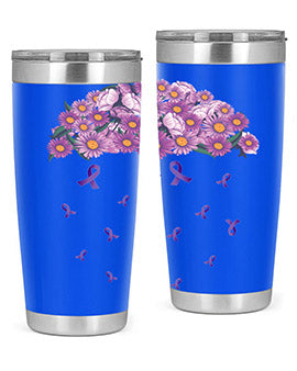 AlzheimerS Awareness Purple Umbrella 20oz tumbler showcasing a vibrant purple design with a drink-thru lid, perfect for hot and cold beverages.