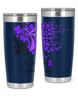 Alzheimer's Awareness Shirt featuring purple butterflies, symbolizing hope and support for Alzheimer's research.