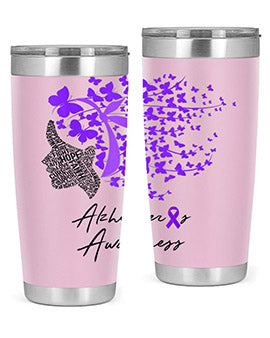 Alzheimer's Awareness Shirt featuring purple butterflies, symbolizing hope and support for Alzheimer's research.