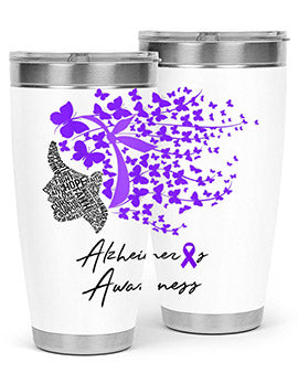 Alzheimer's Awareness Shirt featuring purple butterflies, symbolizing hope and support for Alzheimer's research.