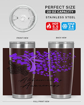 Alzheimer's Awareness Shirt featuring purple butterflies, symbolizing hope and support for Alzheimer's research.