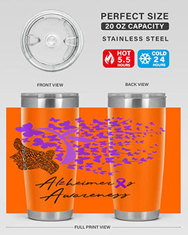 Alzheimer's Awareness Shirt featuring purple butterflies, symbolizing hope and support for Alzheimer's research.