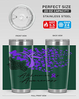 Alzheimer's Awareness Shirt featuring purple butterflies, symbolizing hope and support for Alzheimer's research.