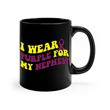 Alzheimer's Awareness Style 33# Mug with colorful handle and glossy finish, available in multiple colors and sizes.