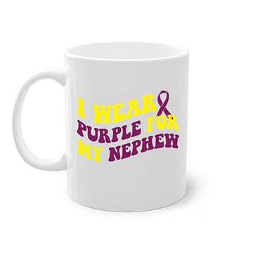 Alzheimer's Awareness Style 33# Mug with colorful handle and glossy finish, available in multiple colors and sizes.