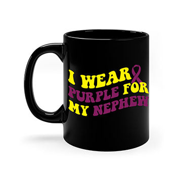 Alzheimer's Awareness Style 33# Mug with colorful handle and glossy finish, available in multiple colors and sizes.