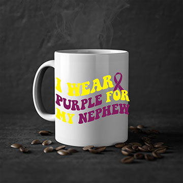 Alzheimer's Awareness Style 33# Mug with colorful handle and glossy finish, available in multiple colors and sizes.