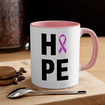 Alzheimer's Awareness Style 35# Mug with colorful handle and glossy finish, available in multiple colors and sizes.