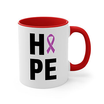 Alzheimer's Awareness Style 35# Mug with colorful handle and glossy finish, available in multiple colors and sizes.