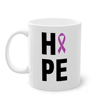 Alzheimer's Awareness Style 35# Mug with colorful handle and glossy finish, available in multiple colors and sizes.