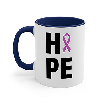 Alzheimer's Awareness Style 35# Mug with colorful handle and glossy finish, available in multiple colors and sizes.