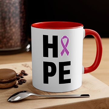 Alzheimer's Awareness Style 35# Mug with colorful handle and glossy finish, available in multiple colors and sizes.