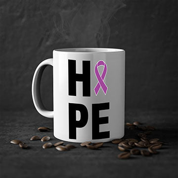Alzheimer's Awareness Style 35# Mug with colorful handle and glossy finish, available in multiple colors and sizes.