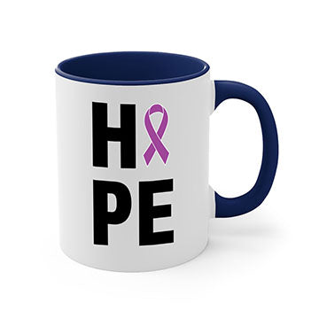Alzheimer's Awareness Style 35# Mug with colorful handle and glossy finish, available in multiple colors and sizes.