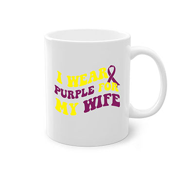 Alzheimer's Awareness Style 43# Mug with colorful handle and glossy finish, available in multiple colors and sizes.