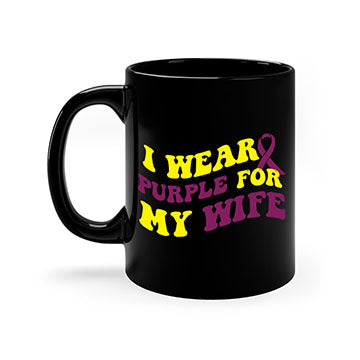 Alzheimer's Awareness Style 43# Mug with colorful handle and glossy finish, available in multiple colors and sizes.