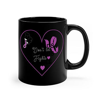 Alzheimer's awareness style 48# mug with a glossy finish, featuring a colored handle and interior, available in multiple colors.