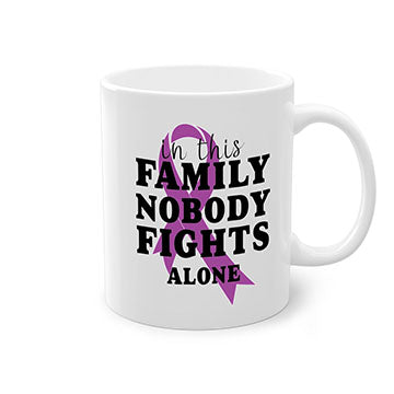 Alzheimer's awareness mug featuring a two-tone design with a colored handle and glossy finish, available in multiple colors.