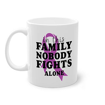 Alzheimer's awareness mug featuring a two-tone design with a colored handle and glossy finish, available in multiple colors.