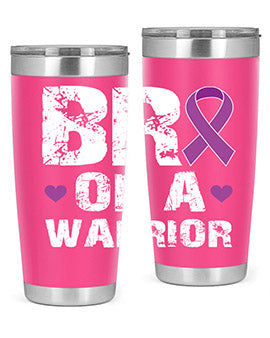Alzheimer's Awareness Tumbler in 20oz and 30oz sizes, showcasing double wall vacuum stainless steel design with a drink-thru lid.