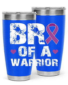 Alzheimer's Awareness Tumbler in 20oz and 30oz sizes, showcasing double wall vacuum stainless steel design with a drink-thru lid.