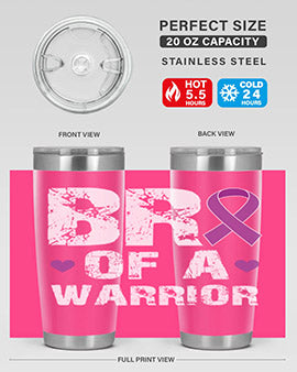 Alzheimer's Awareness Tumbler in 20oz and 30oz sizes, showcasing double wall vacuum stainless steel design with a drink-thru lid.