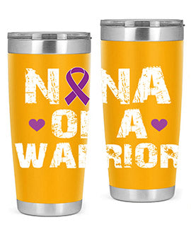 Alzheimer's Awareness Style 87# Tumbler featuring double wall vacuum stainless steel design, available in 20oz and 30oz sizes.