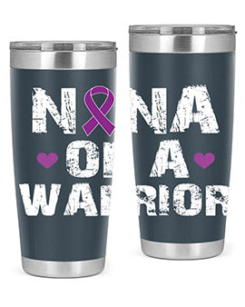 Alzheimer's Awareness Style 87# Tumbler featuring double wall vacuum stainless steel design, available in 20oz and 30oz sizes.