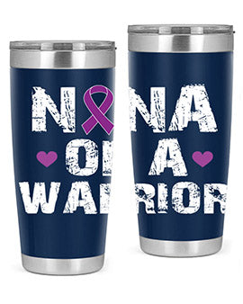 Alzheimer's Awareness Style 87# Tumbler featuring double wall vacuum stainless steel design, available in 20oz and 30oz sizes.