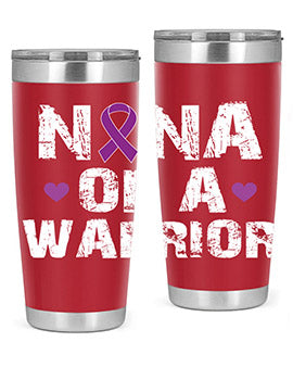 Alzheimer's Awareness Style 87# Tumbler featuring double wall vacuum stainless steel design, available in 20oz and 30oz sizes.